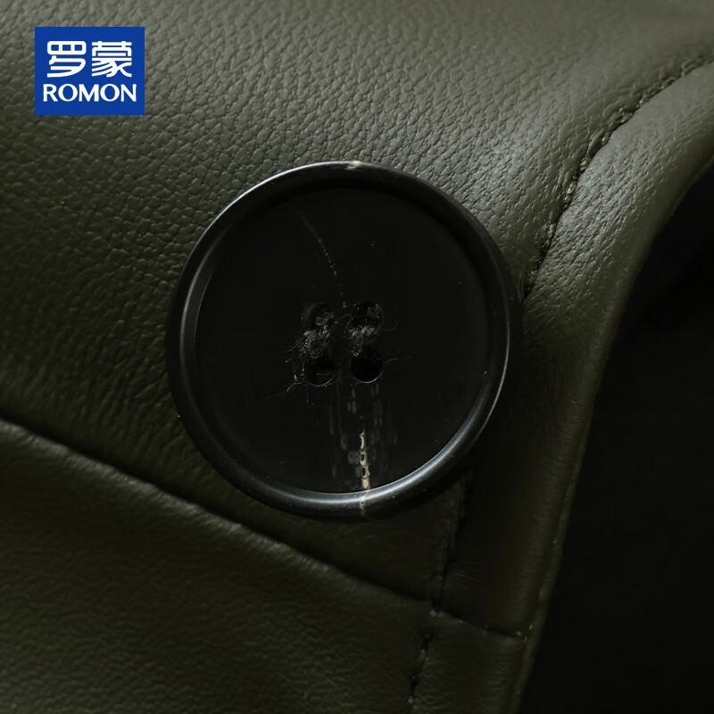 ROMON Men's Genuine Sheepskin Four-Pocket Leather Jacket