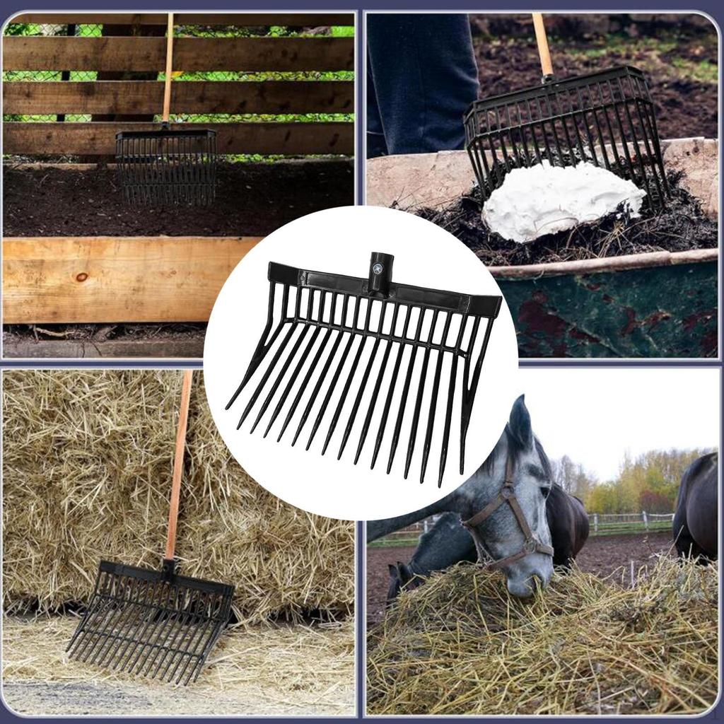 Głowa zamienna widły do obornika końskiego grabie ogrodowe widły do siana do hodowli zwierząt gospodarskich
