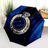 1 PC Automatic Folding Umbrella - Club Brugge KV Custom Name Pattern, Portable & Foldable Design with 8 Ribs, Christmas Birthday Gifts