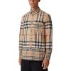 Burberry Contrast Check Cotton Shirt Archive Beige 80608001