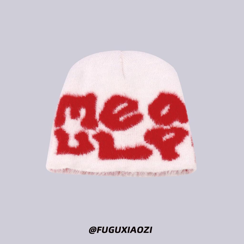 Unisex Korean-Style Plush Knitted Hat with Ear Protection