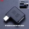 8K 60Hz Displayport DP 1.4 Kabeladapter 90 Grad 4K 144Hz Display Port Stecker auf Mini Displayport PC Computer Buchse Konverter
