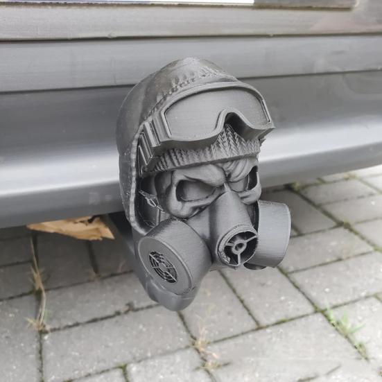 Trailer Ball Cover with Steel Helmet And Gas Shield Mask-shaped Trailer Cover Funny Trailer Hitch Covers Towing Truck RV Accessories