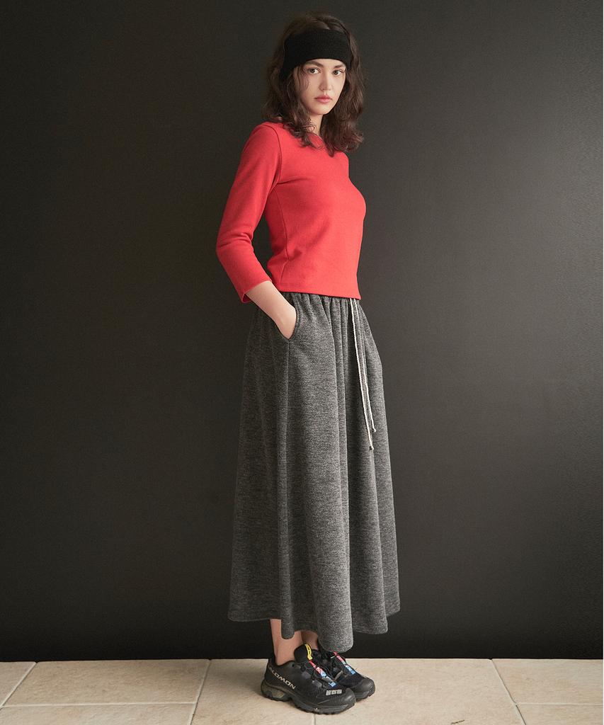 Iteoneolmomeonteu Daily Soft 9/10 Sleeve Tee _ Red