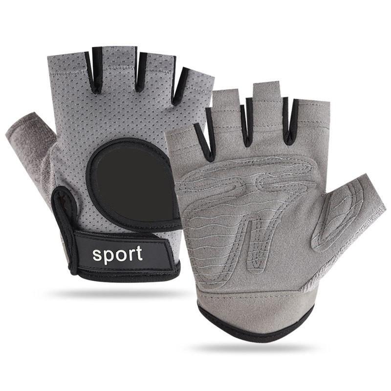 Womens Half-Finger Gym Gloves Training Cycling Hiking Pull-Up Anti-Slip Wrist Support