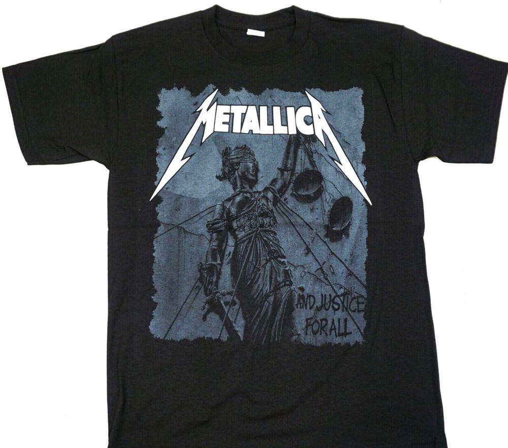 

METALLICA And Justice For All T-shirt Heavy Metal Tee Adult Men s Black New Unisex T-Shirt XXXL