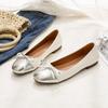 Four Seasons Versatile Bow Ballet Shoes Color Matching Round Head French Retro Classic Wind Light and Comfortable Fashion Shoes