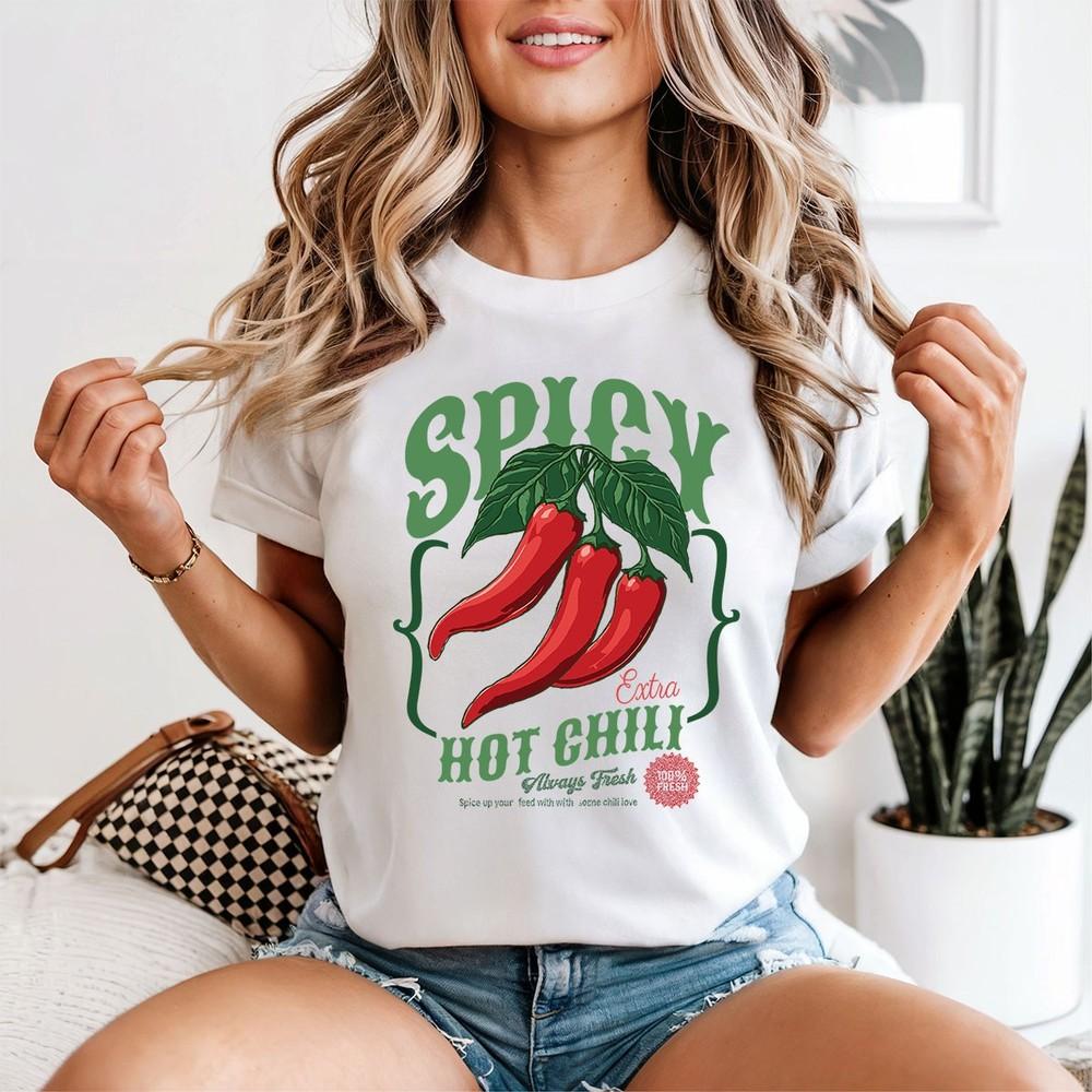 Scharfe Chilis Lebensmittel Unisex T-Shirt Grafik T-Shirt