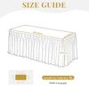 Satin Pleated Table Skirt 4/6/8FT Tablecloth for Wedding Banquet Conference Party Stage Decoration Rectangular Table Cover