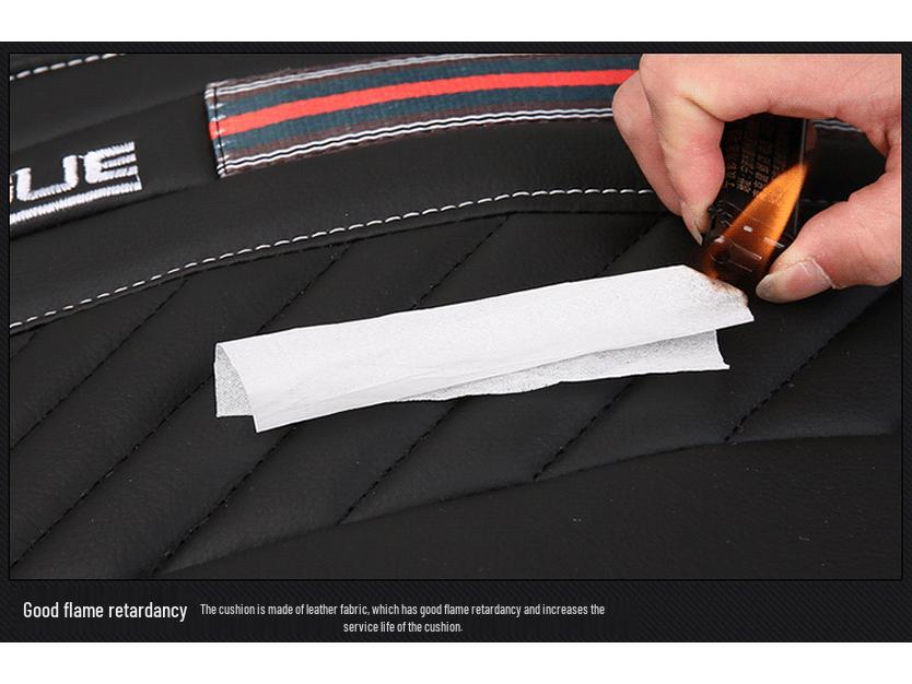 Cuscino Universale in Pelle per Sedile Auto per Quattro Stagioni, Adatto per Piccole Auto, SUV, Veicoli Fuoristrada e Coupé, Compatibile con Cinque Posti