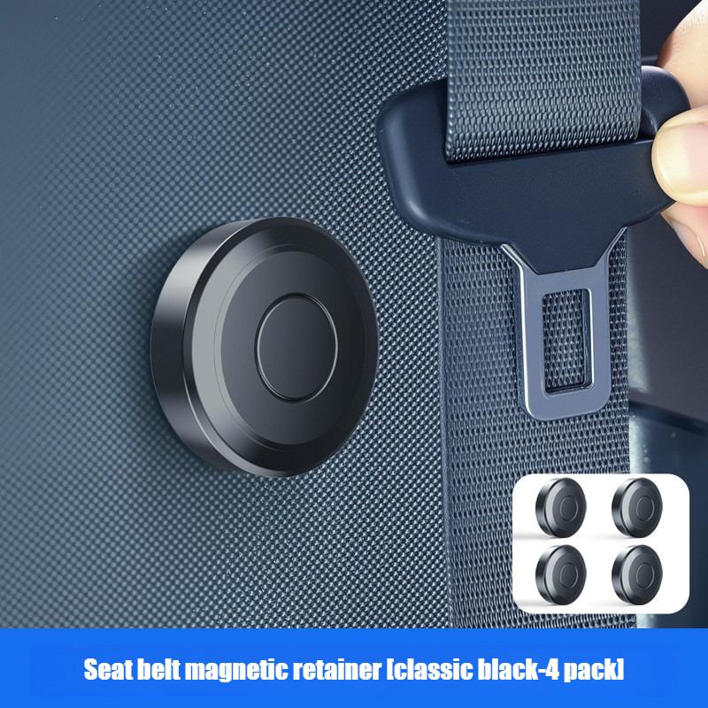 Car Seat Belt Fixing Clips Seatbelt Stopper Suede Magnetic Suction Auto Belt Holder Stabilizer Fastener Adjustable Clip