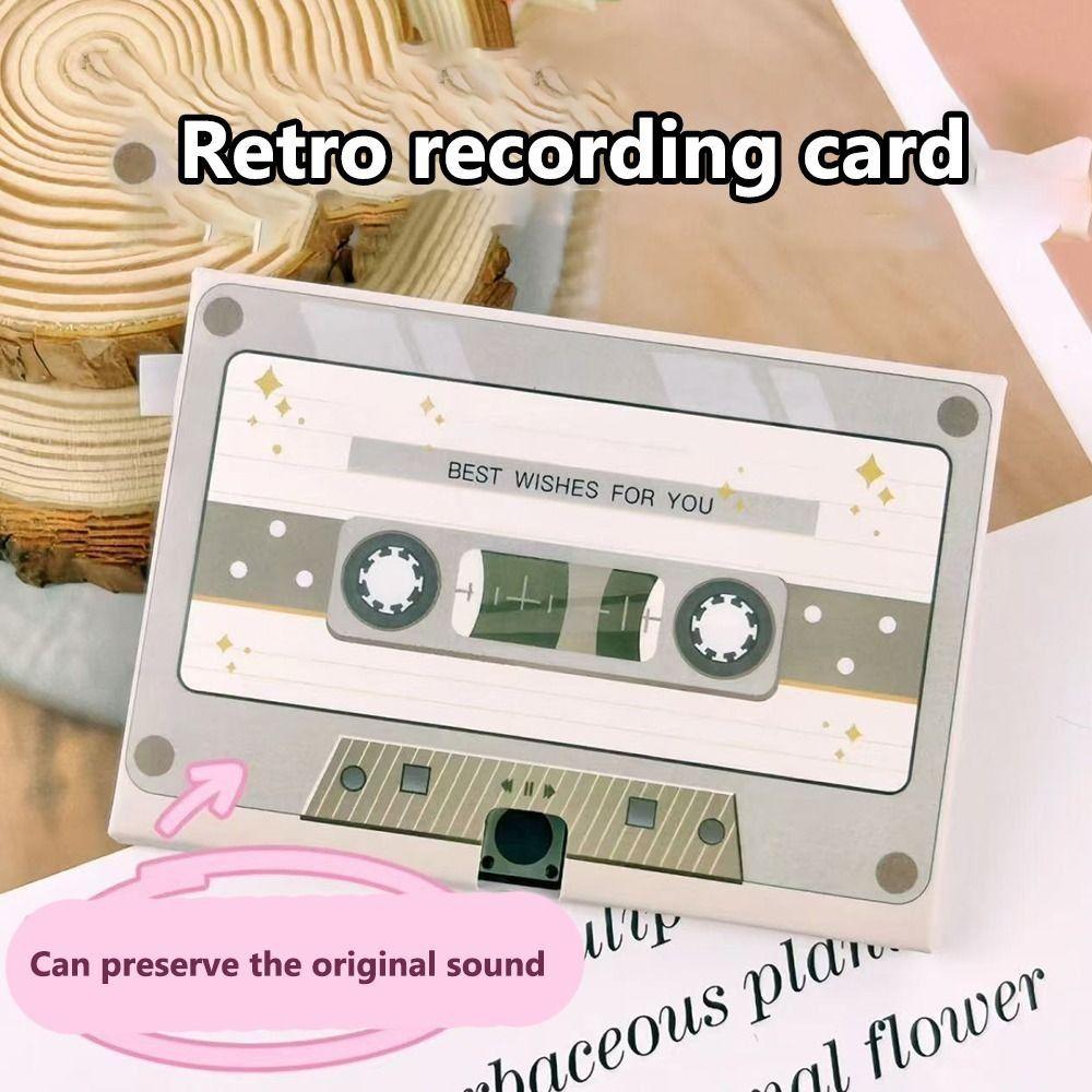 Portable Recording Greeting Card DIY Voice Recording Card New Phonograph Tape Cards