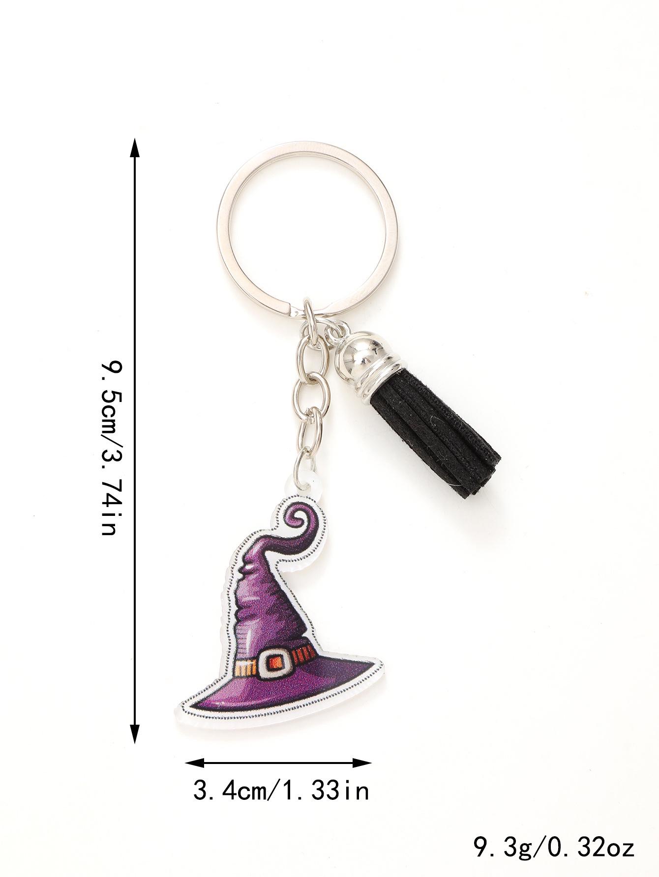 Halloween Prank Bat Pumpkin Witch Acrylic Keychain & Tassel Ornament