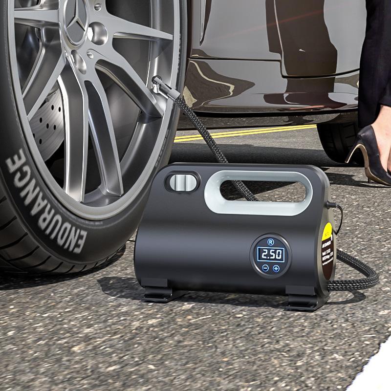 Portable Automobile Air Compressor Digital Tire Inflation Pump LED Lamp Tire Compression Pump Compressor for Car Motorcycle