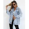 2026 Trendy Ripped Denim Jacket - European & American Streetwear Style for Women