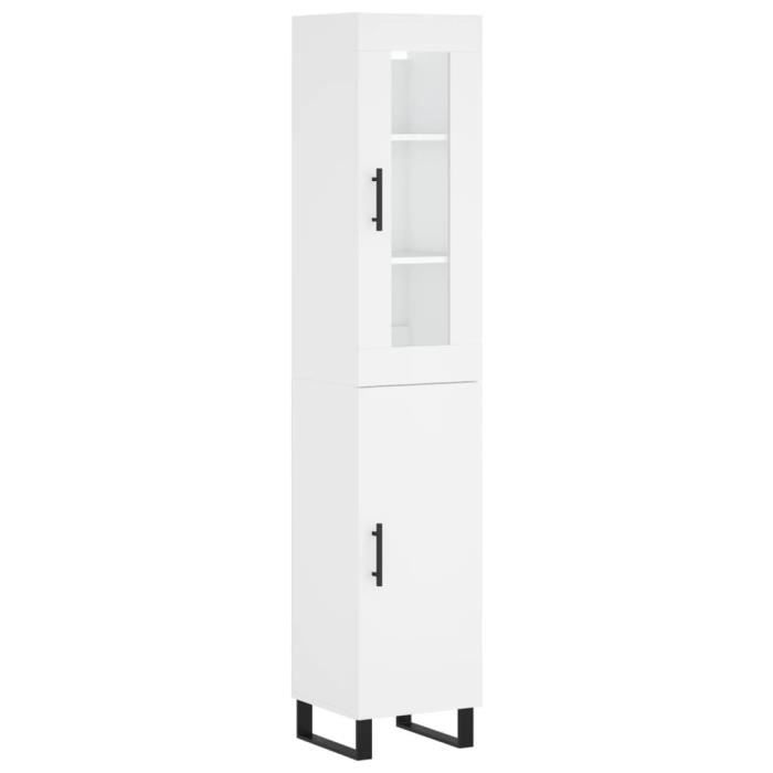 VidaXL Highboard White 34.5x34x180 Cm Engineered Wood 3199193