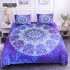 Colorful Mandala Duvet Cover Set Bohemian Style Pastel Toned Abstract Flower Design Print Bedding Set Quilt Cover Pillow Covers