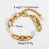 Yori High Quality Stainless Steel Natural Pearls Bracelet Golden  Wholesale Jewelry 18K PVD Plated Waterproof