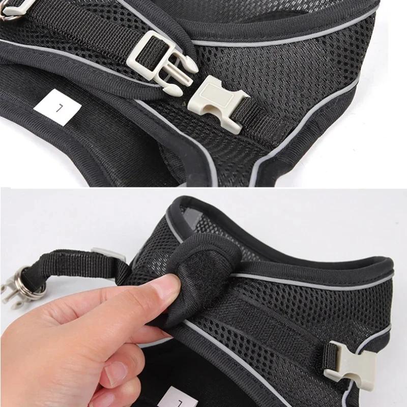 Breathable Reflective Pet Harness and Leash Set for Small Medium Dogs Cats Anti-Escape Adjustable Puppy Vest Outdoor Walking