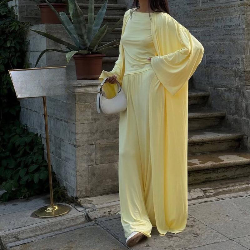 European and American Women's Summer Casual Cardigan Set