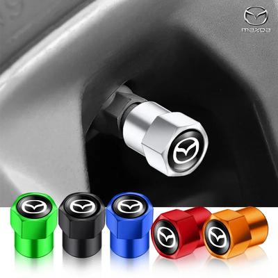 4pcs Car Wheel Tyre Valve Stem Caps Dust Accessories For Mazda 3 6 BL BM GJ CX3 CX-5 CX-8 KE KF CX7 CX9 MX5 Car Accessories