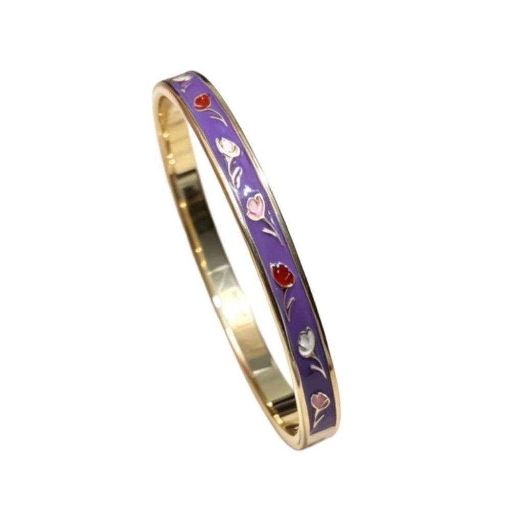 Colorful Vintage Cloisonne Bangle Traditional Women's Hand Bracelet Jewelry Gifts