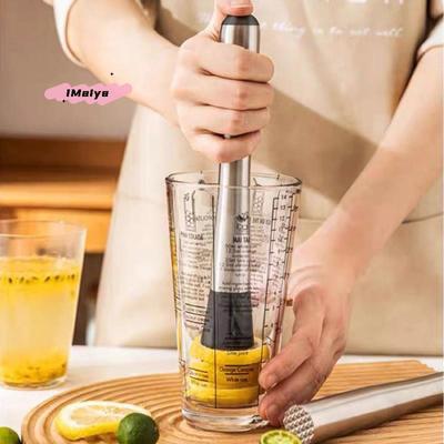 M-Edelstahl Eis Cocktail Zerkleinerter Cocktail Eis am Stiel Stampfer Saftstock Eis Hammer Bar Werkzeug Zitrone Hammer Presse