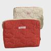 Rich Rabbit Quilted Cotton Cosmetic & Storage Bag - Large Capacity, Stylish, Portable, Zipper Clutch