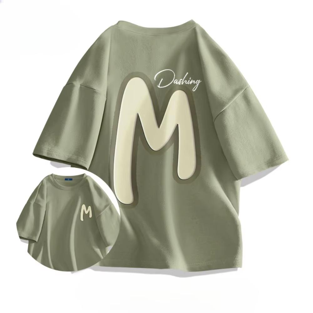 Letní móda Retro pánská anglická písmena těžké váhy 100% bavlna s kulatým výstřihem s potiskem Vysoce kvalitní neformální tričko Fitness Street