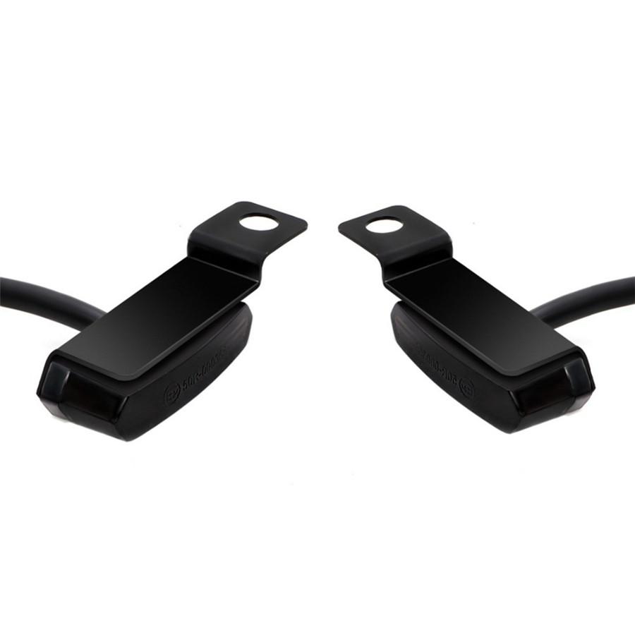 For Honda Yamaha Kawasaki Suzuki 2PCS Flowing Water Universal Mini LED Motorcycle Turn Signal Light Brake Clutch Lever Flashers