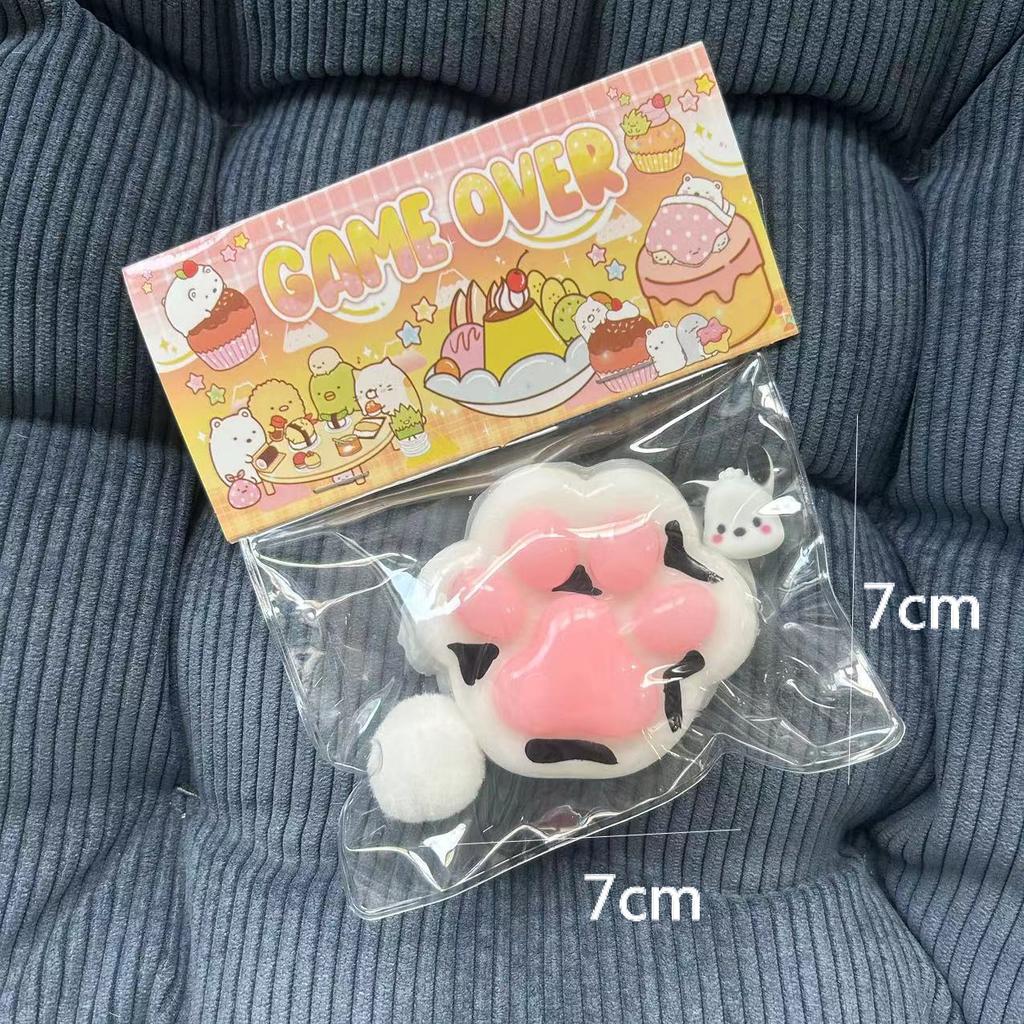 Ease Cat Paw Fruit Strawberry Pineapple Plush Rubber Massage Pad Stress Ease Hand And Foot Relaxation Toy Gift