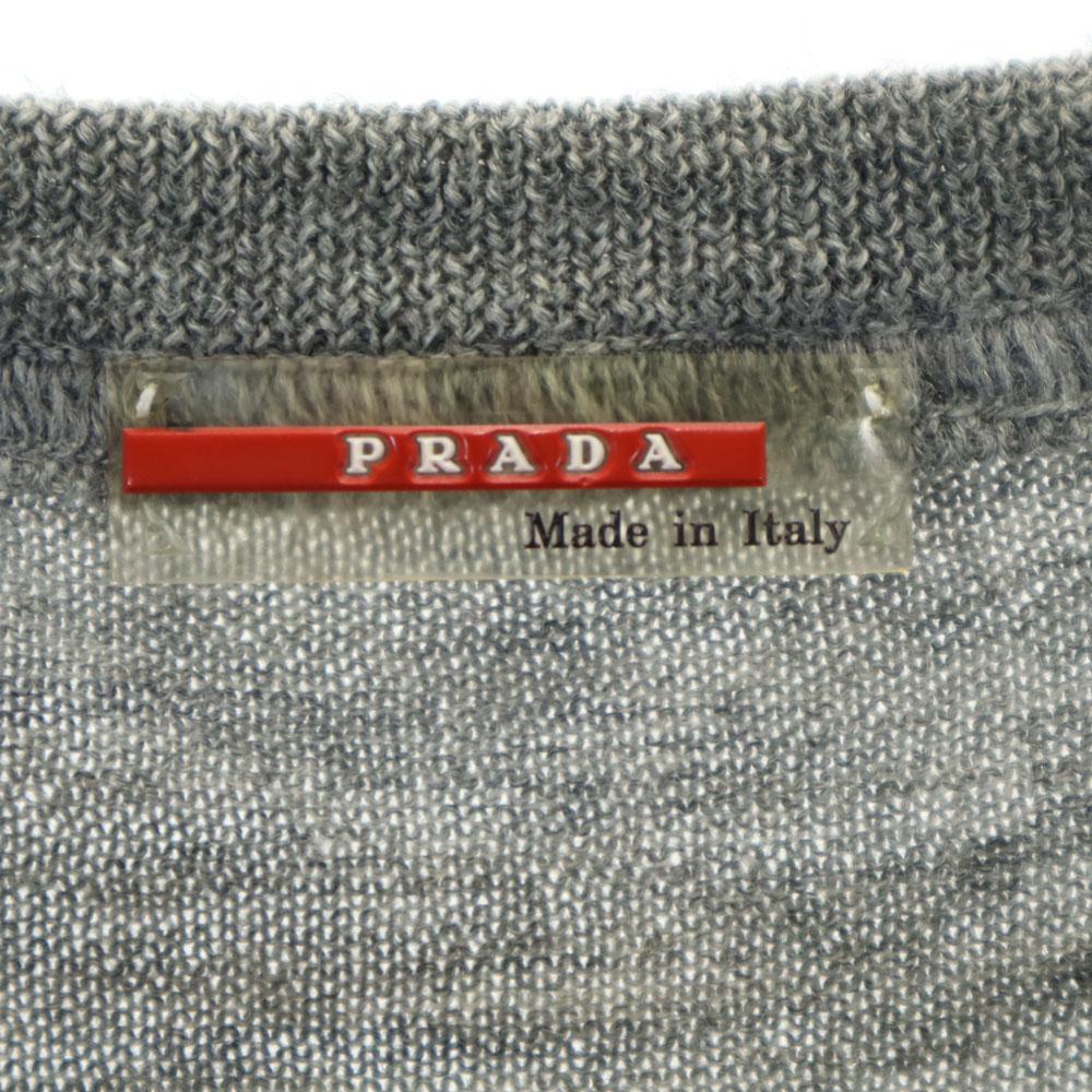 Prada Made In Italy Long Sleeve Sweater 42 Gray Knit Women Used