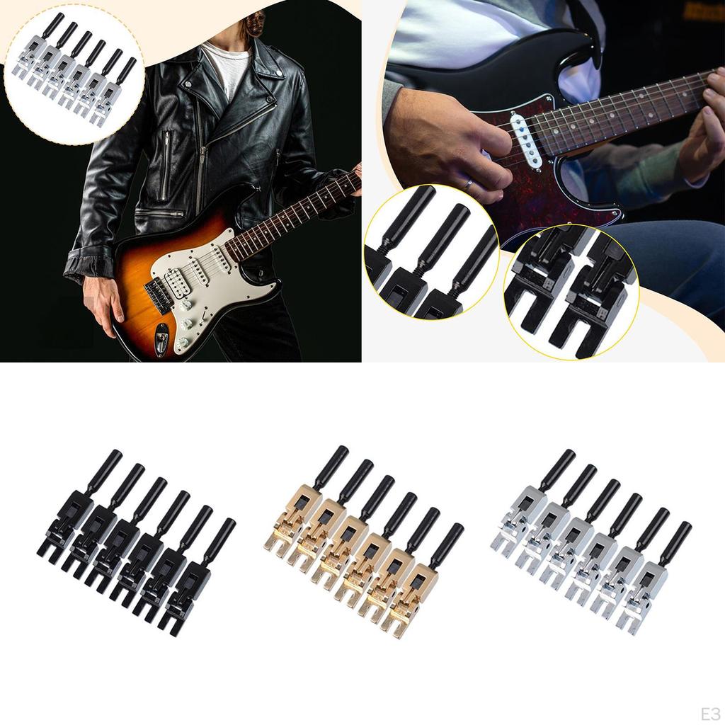 6 Gitarrensättel für E-Gitarren, Metallteile mit Feder und Schraube, Ersatz