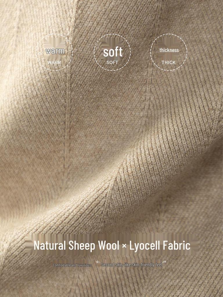 Elegant Lyocell Men's Sweater: Skin-Friendly, Twill Jacquard, Long-Sleeved Base Layer for Autumn/Winter