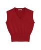 Roidesrois Essential V-Neck Knit Vest (Red)