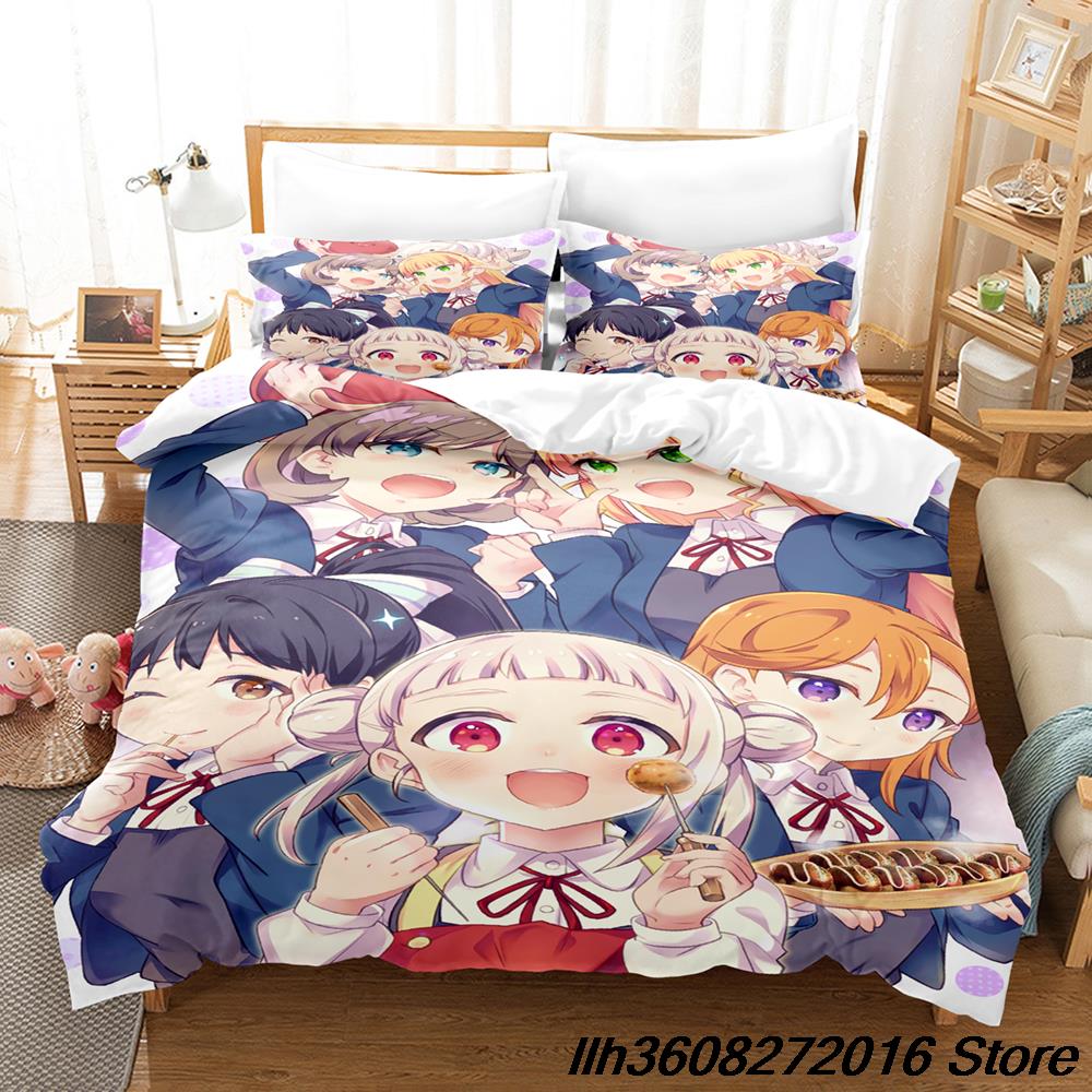 New New Kawai Love Live! Beding Set Carton Anime thre-piece set Adult People Kid Bedrom with Soft Fabric Duvetcover Sets Kawai colcha de verano c