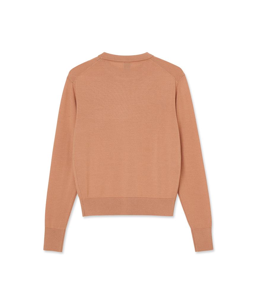 IOLO Women'S Wool Silk Crew Neck_Pink