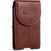 Belt Clip Holster Pouch Hengwin Genuine Leather Phone Case Holster with Magnetic Closure Belt Loop Pouch Bag Fits for iPhone 14 Pro Max 13 Pro Max 12
