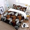 "Elegant Horse Pattern Three-Piece Set"  Kid's and Adults' Bedroom Decor, Exquisite Three-piece Bedding Set Gift