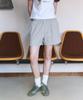 Ledeoli Embroidered Waffle Banding Shorts [Melange]