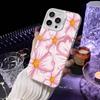 Flower Painting Art Phone Case For iPhone 16 15 14 13 12 11 Pro Max White Purple Matte Laser Metallic Aurora Funda