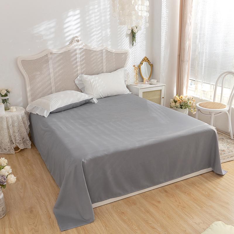 Lace Ruffles Bedding Set White and Gray Color Bedclothes for Boys/Girls Full Size Quilt Cover Sets Queen/King Bed Linen Sets