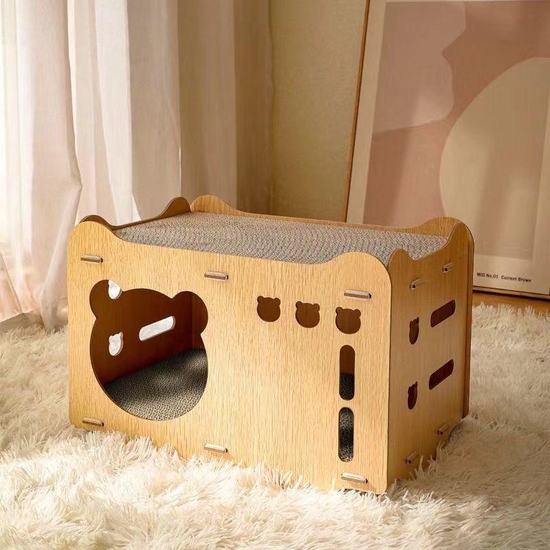 

Japanese Cat Litter Cat Scratch Board Vertical Pet Supplies Wooden Stackable Cat Cage Corrugated Paper Cat Multi-Functional without Dandruff Maitou cat scratch board