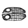 Front Bumper Honeycomb Fog Grille Cover For A4 Allroad B8 2010-2015 Black