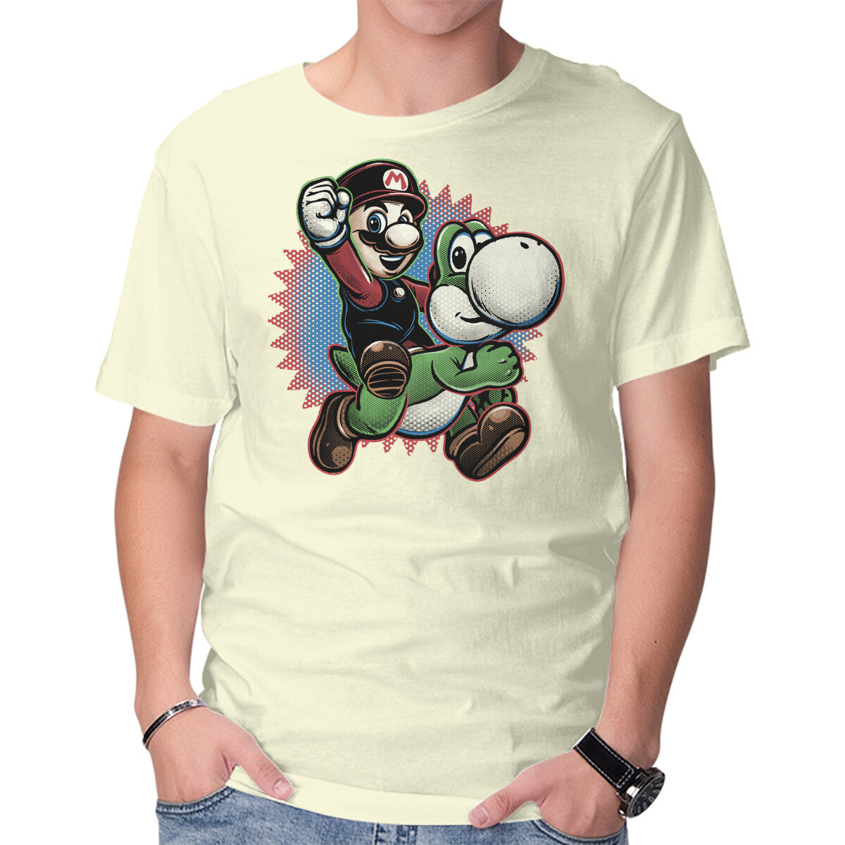 Unisex Crew Neck T-Shirt Ride The Green Dino Graphic Short Sleeve Casual Tee XL