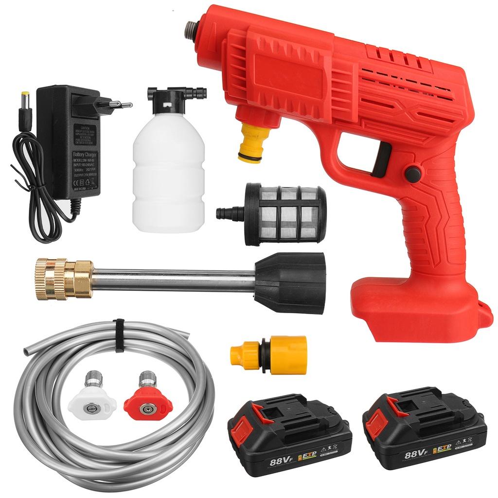 900W 88VF High Pressure Cordless Washer Spray Water Gun With 15000mAh Battery Car Wash Cleaning Machine for Makita 18V