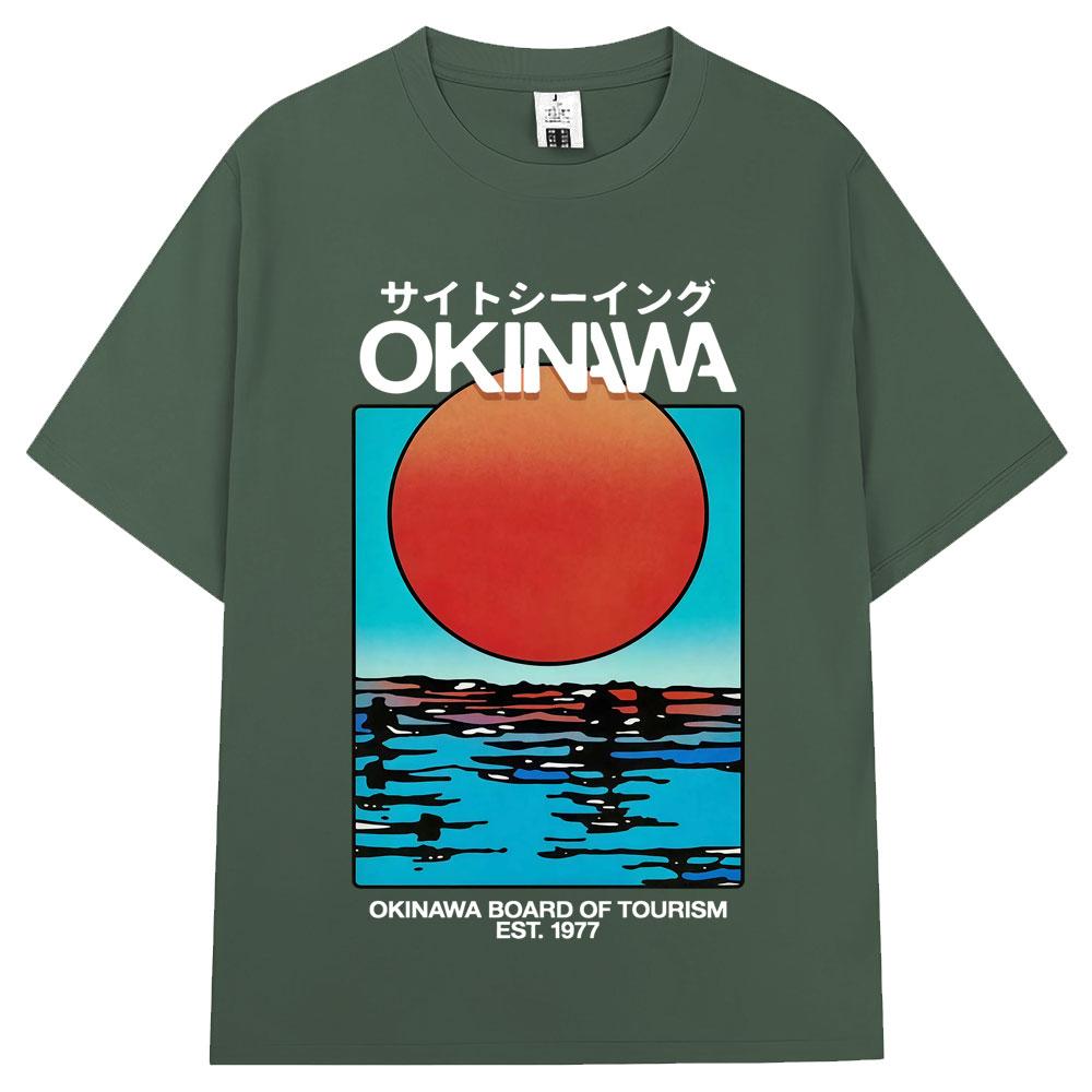 

Japanese Style Okinawa Harajuku Graphic TShirt Unisex Women Vintage Fashion T Shirt Casual Oversized Cotton Tees Gifts Streetwear 3XL