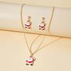 Women Pendant Necklace Christmas Necklace Dangle Earring Christmas Earrings Earring Necklace Set