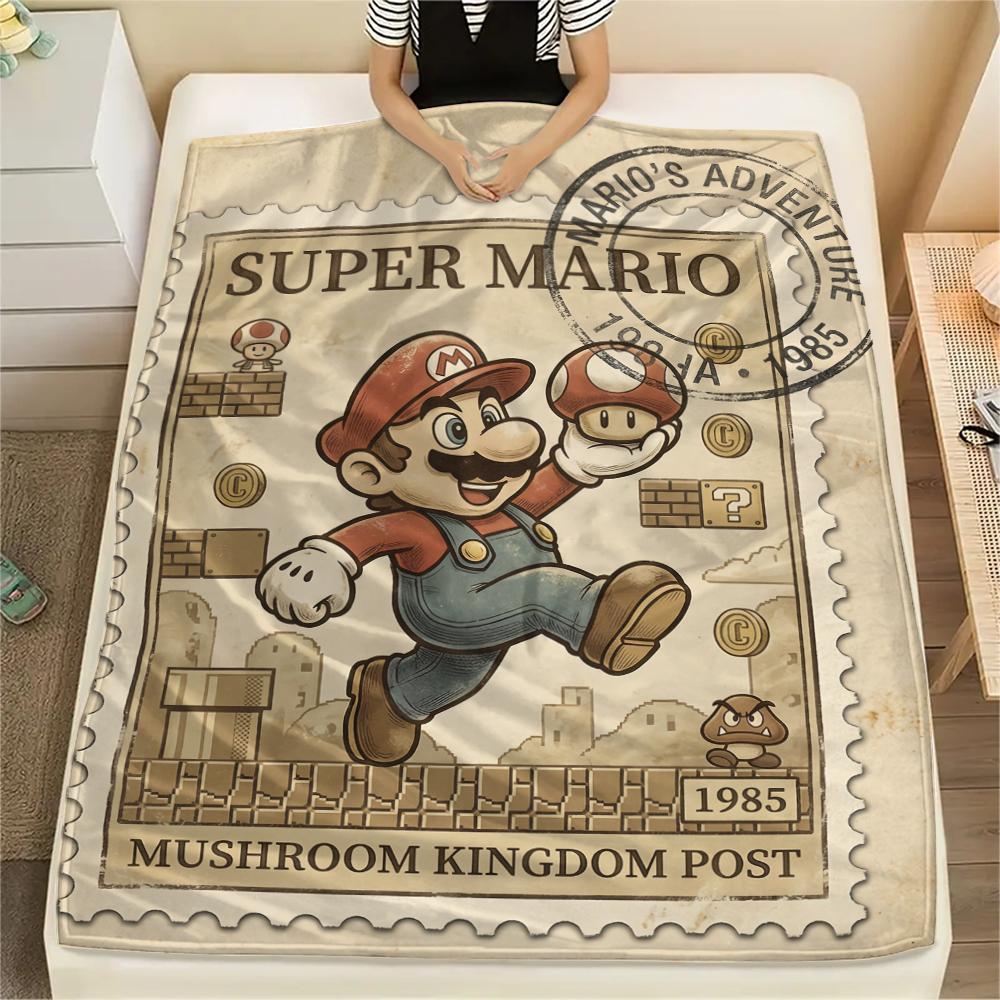 Mario Blanket, Mario Fan Soft Throw, Great Gift.chl 75x90cm