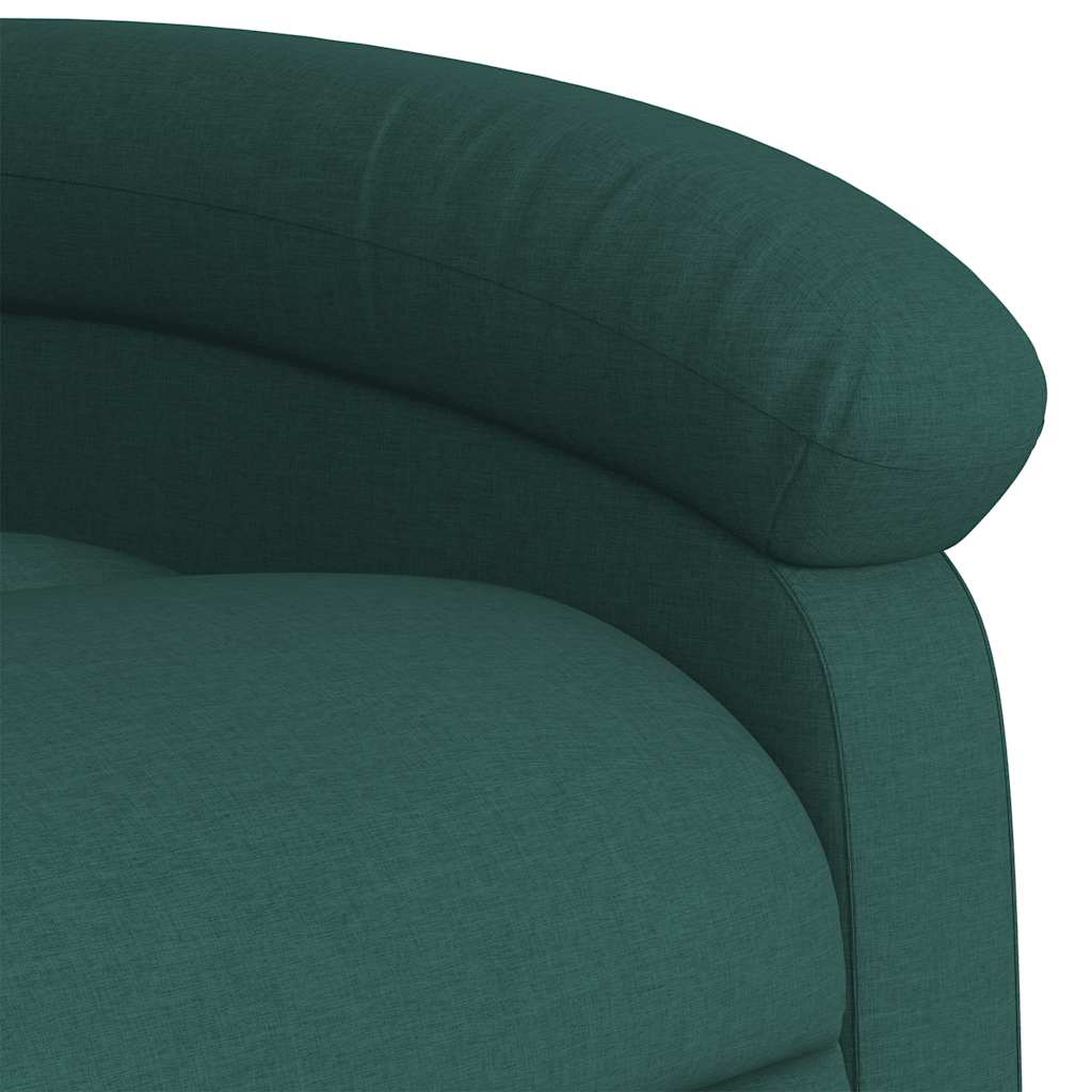 Recliner Chair Dark Green Fabric